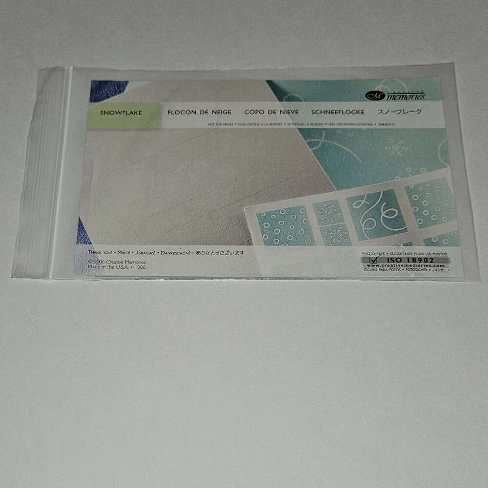 Creative Memories 2006 Snowflake Photo Mat Journaling Box Stickers Lot